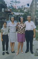 a young Rio w/ cousins Carmen & Clara, father Frank, c.1965