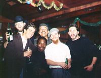 w/ Rand Chortkoff (far right), founder of Delta Groove Records, c. late 1980's